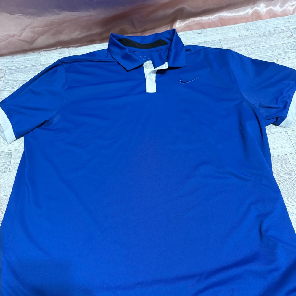 Nike Dri-FIT 2019 PGA Championship Bethpage Blue golf polo shirt sz L